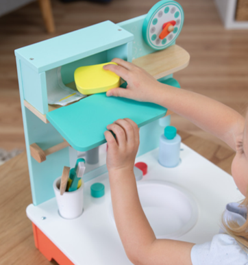 Lavabo de Madera. Early bird bathroom set